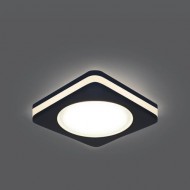 Встраиваемый точечный светильник Gauss Backlight BL107 черный LED 3000K 5W