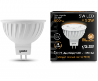 Светодиодная лампа Gauss LED MR16 5W GU5.3 AC/DC 12V 2700K