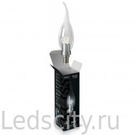Лампа Gauss светодиодная свеча для хрустальных люстр (прозрачная) на ветру 3W E14 2700K