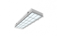 Светодиодный светильник "ВАРТОН" спортивный накладной 595*200*50мм 18 ВТ 6500К с защитной сеткой с функцией аварийного освещения