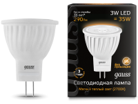 Лампа Gauss LED  MR11 3W GU4 AC220-240V 2700K