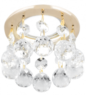 Встраиваемый точечный светильник Gauss Brilliance PT006 Кристалл/Золото