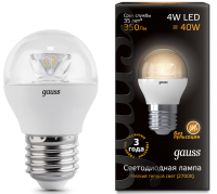 Лампа Gauss LED Globe Crystal Clear E27 4W 2700K