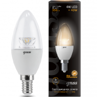 Лампа Gauss LED Candle Crystal Clear E14 4W 2700К