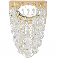 Встраиваемый точечный светильник Gauss Brilliance PT008 Кристалл/Золото