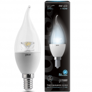 Лампа Gauss LED Candle Crystal Clear E14 4W 4100К