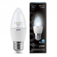 Лампа Gauss LED Candle Crystal Clear E27 4W 4100К