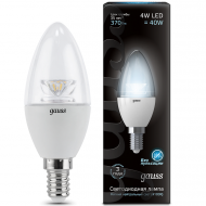 Лампа Gauss LED Candle Crystal Clear E14 4W 4100К