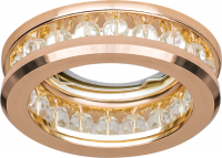 Встраиваемый точечный светильник Gauss Brilliance CR049 Кристалл/Золото